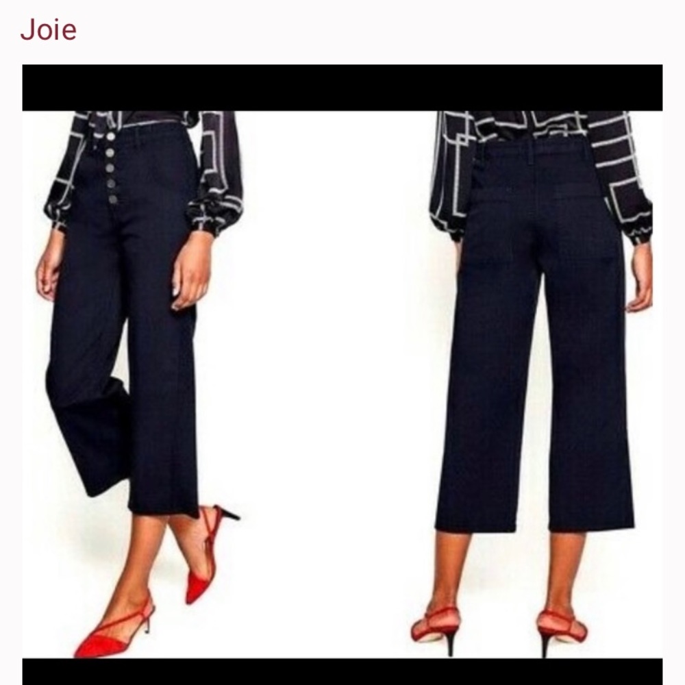 Joie Cassidy button front cropped pants